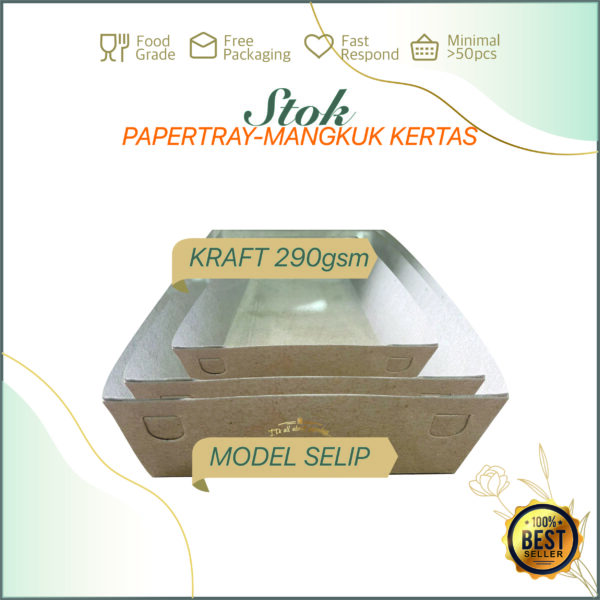Papertray kraft coklat