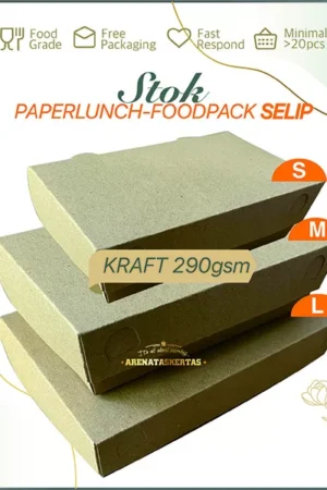 paperlunch lunchbox kraft coklat